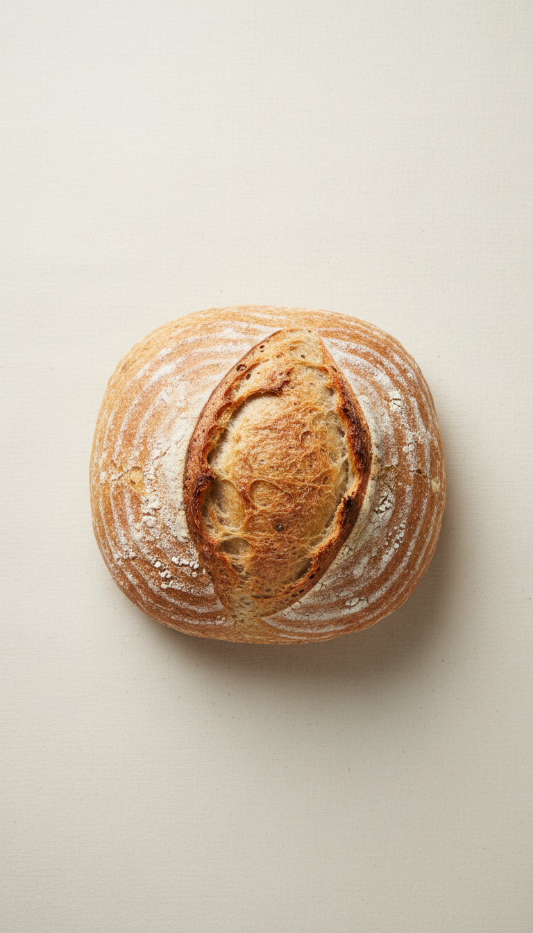 Whole-Grain Sourdough Bread Loaf